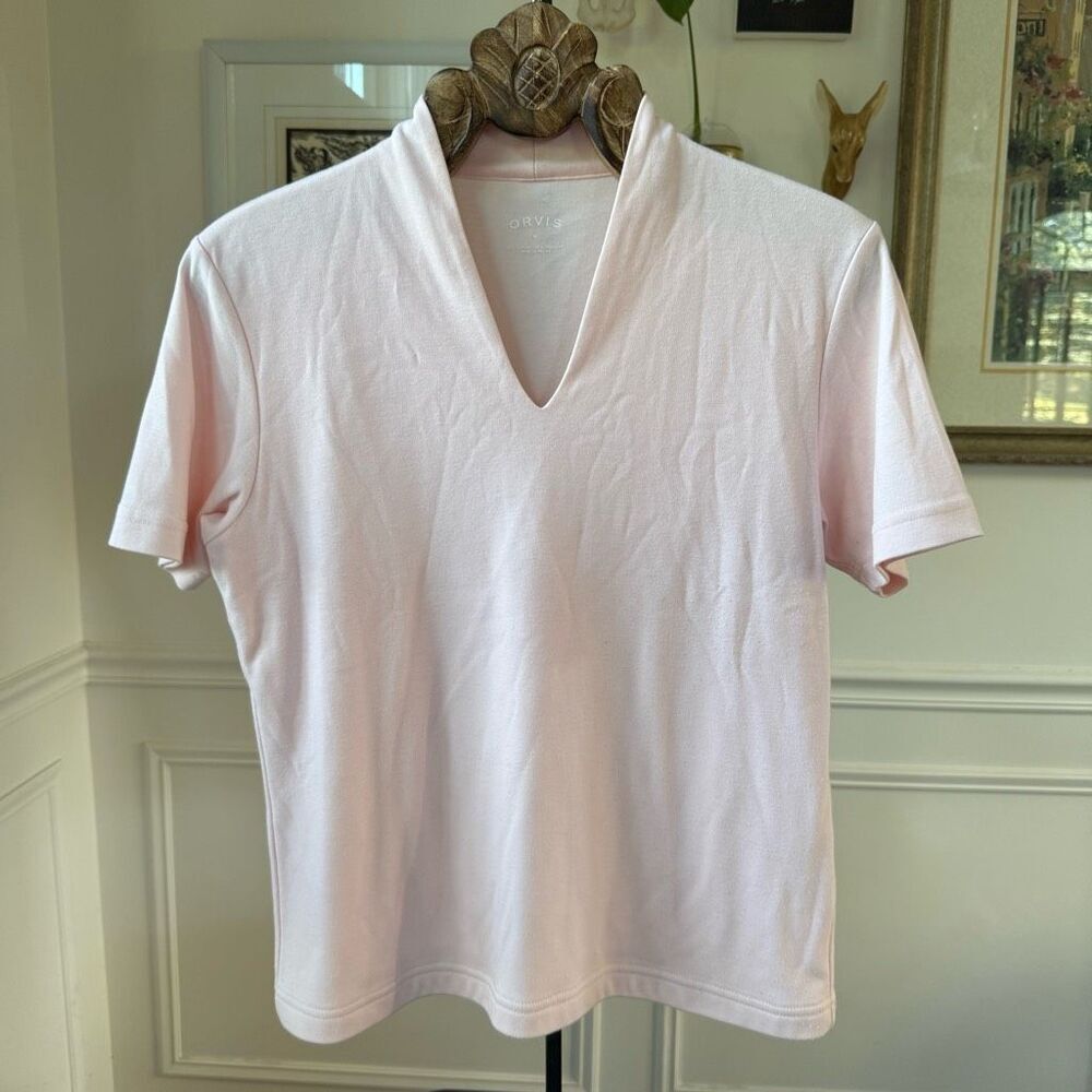 Orvis Solid Narrow-V Tee Ballet Pastel Pink M